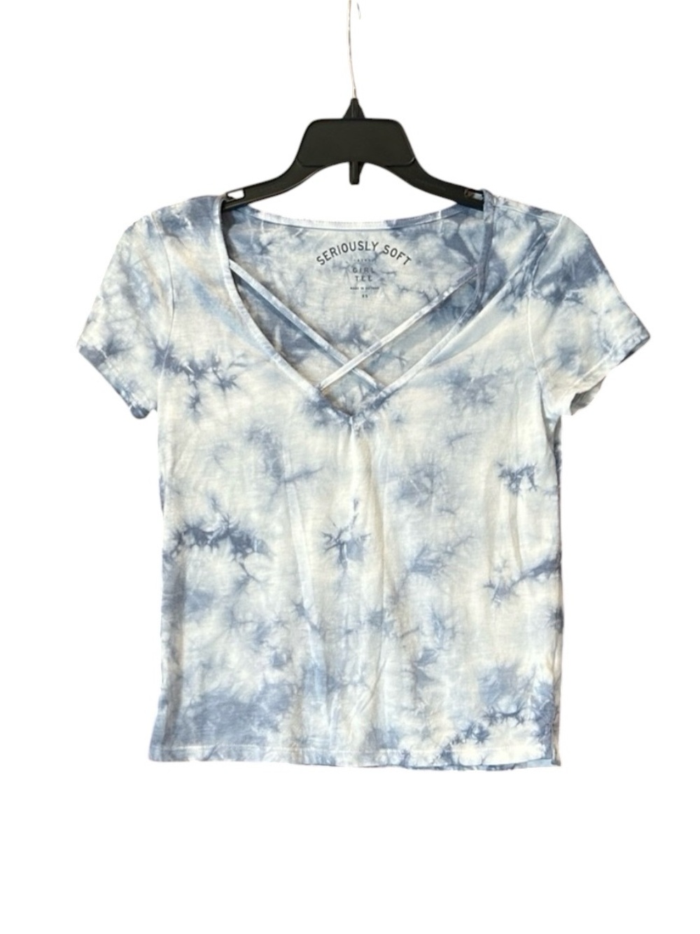 Aeropostale Aero Seriously Soft Blue Tie Dye Women’s Shirt Tee size XS‎ Top